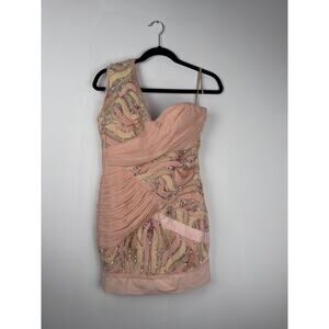 Nicole Miller Embellished Sequin One-Shoulder Mini Dress Sz.4